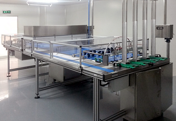 Industrial line for the filling of Petri and Rodac or Contact dishes